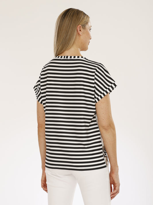 T-Shirt mit Rundhals und überschnittenem Arm