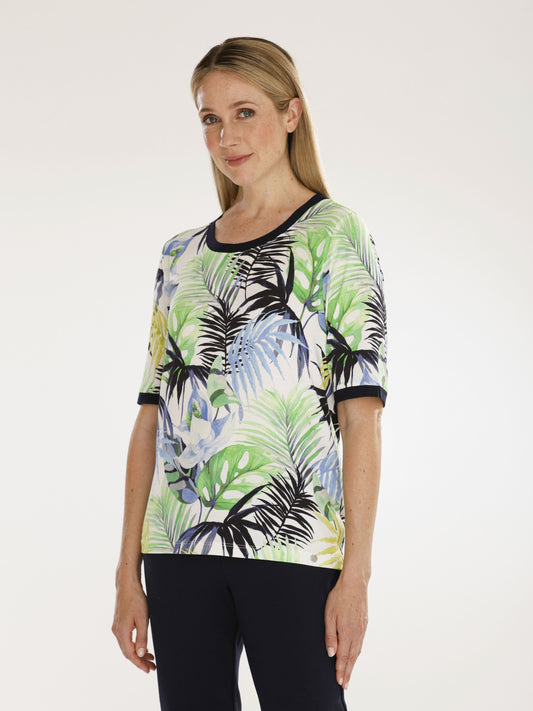 T-Shirt mit Rundhals und Alloverdruck