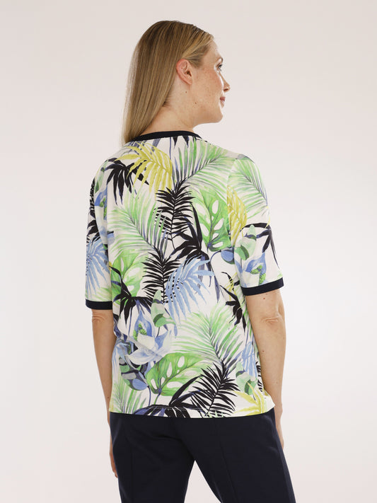 T-Shirt mit Rundhals und Alloverdruck