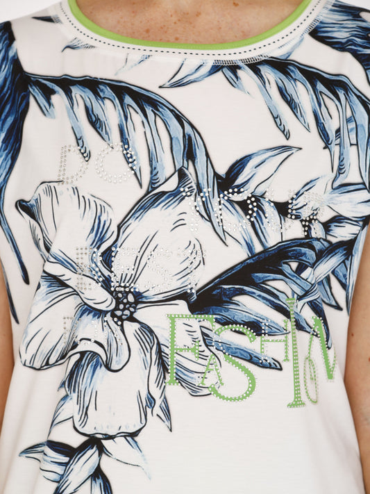T-Shirt mit Rundhals und Alloverdruck