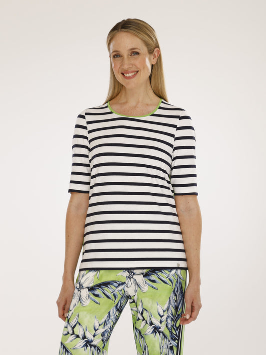 T-Shirt mit Rundhals und Ringel