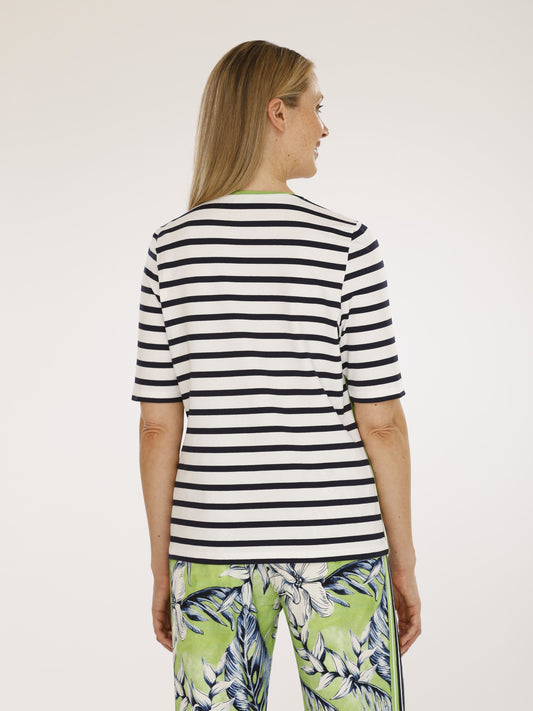 T-Shirt mit Rundhals und Ringel