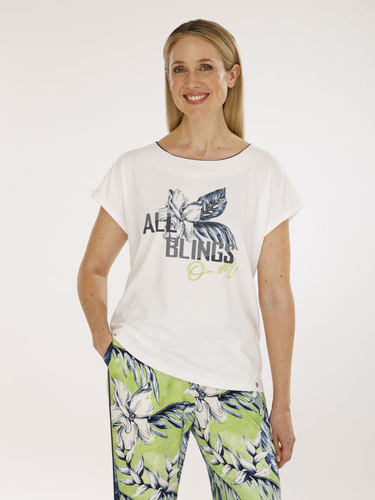 T-Shirt mit Rundhals und Alloverdruck