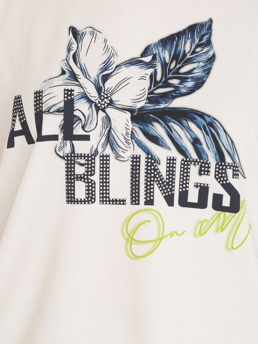 T-Shirt mit Rundhals und Alloverdruck