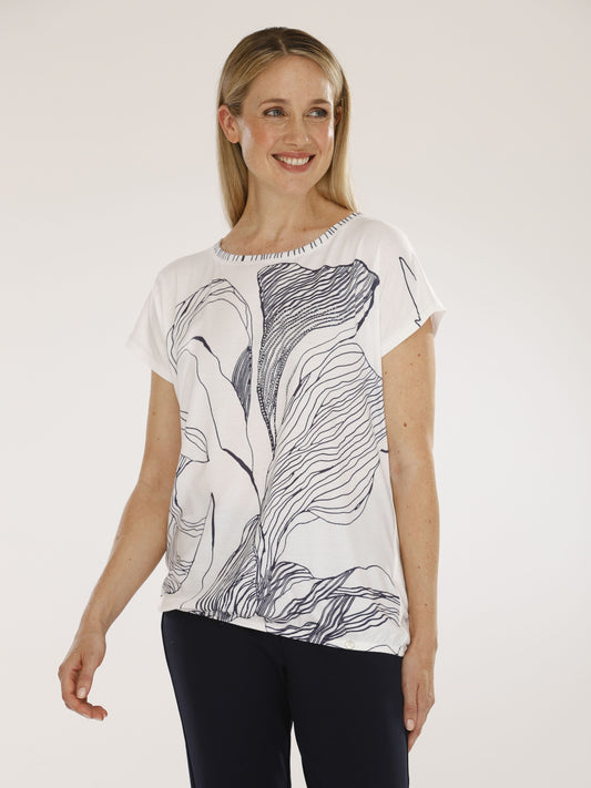 T-Shirt mit Rundhals und Alloverdruck