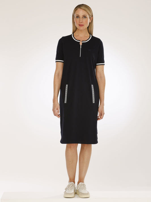 Jersey-Kleid mit Rundhals