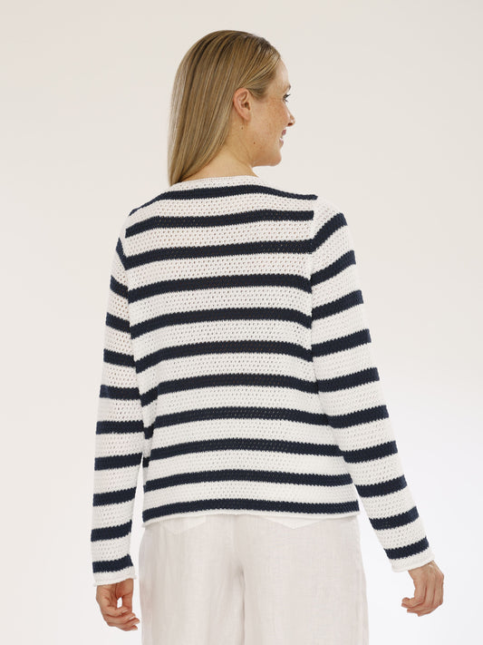 Pullover mit Rundhals und Ringel