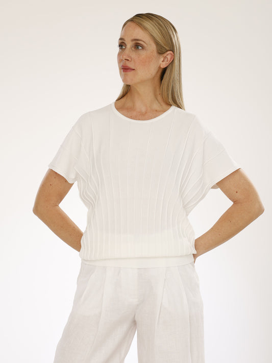 Pullover mit Rundhals und überschnittenem Arm