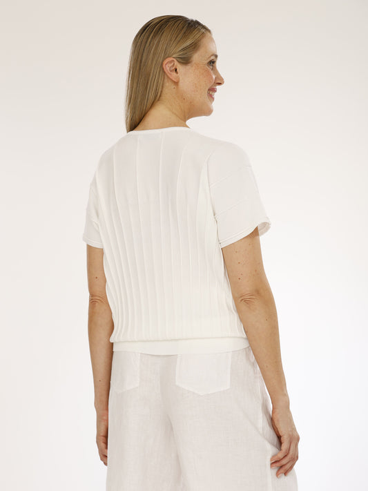 Pullover mit Rundhals und überschnittenem Arm