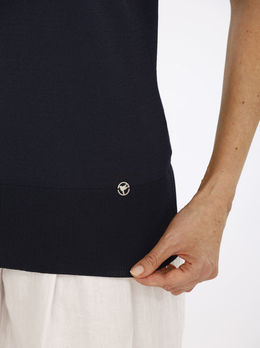 Stricktop mit Rundhals