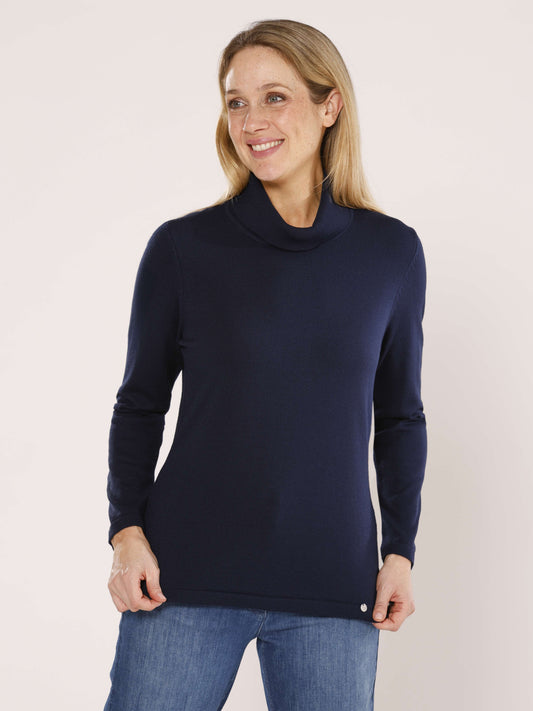 Pullover mit weitem Rollkragen