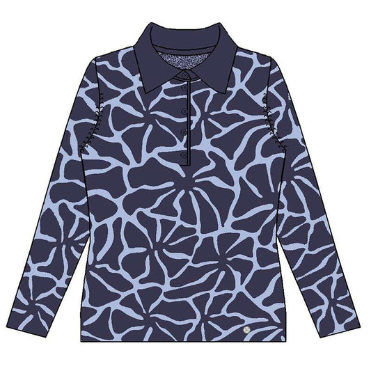 Pullover mit Polokragen und Jacquardmuster