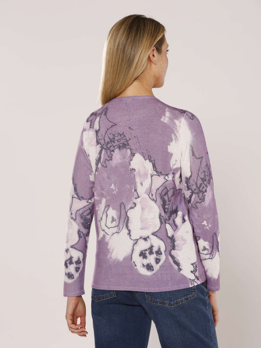 Pullover mir Rundhals und Alloverdruck