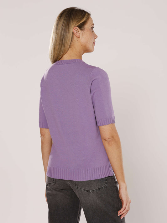 Kurzarm-Pullover mit Rundhals