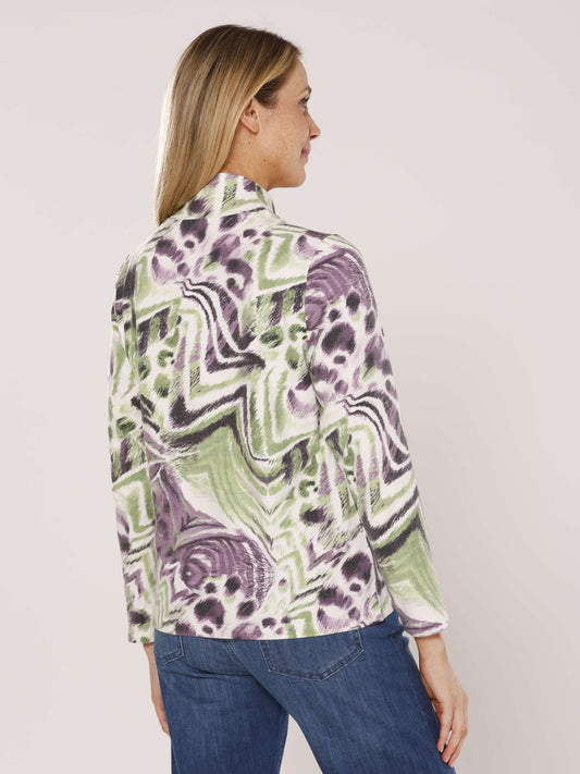 Pullover mit Rollkragen und Alloverdruck
