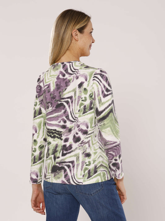 Pullover mir Rundhals und Alloverdruck