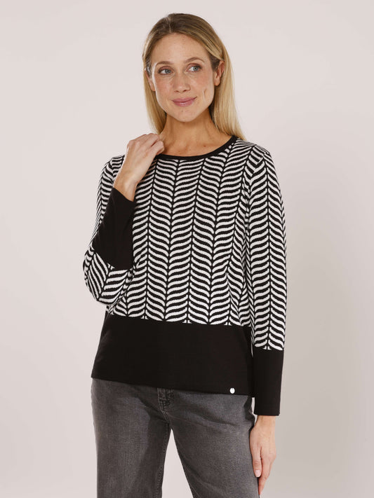 Pullover mir Rundhals und Jacquardmuster