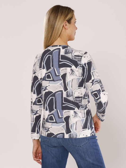 Pullover mit Rundhals und Alloverdruck