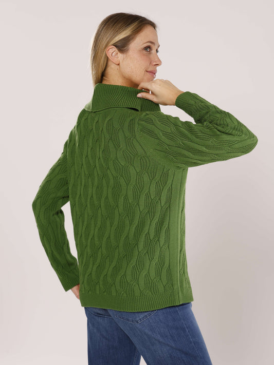 Pullover mit Rollkragen und Strukturmuster