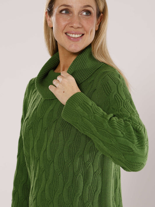 Pullover mit Rollkragen und Strukturmuster