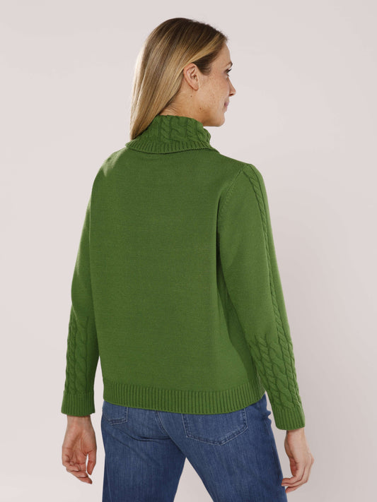 Pullover mit Rollkragen und Strukturmuster