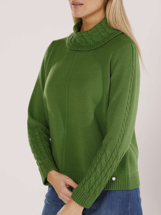 Pullover mit Rollkragen und Strukturmuster