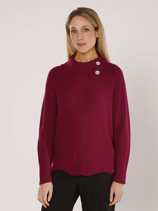 Pullover mit Rollkragen und Strukturmuster