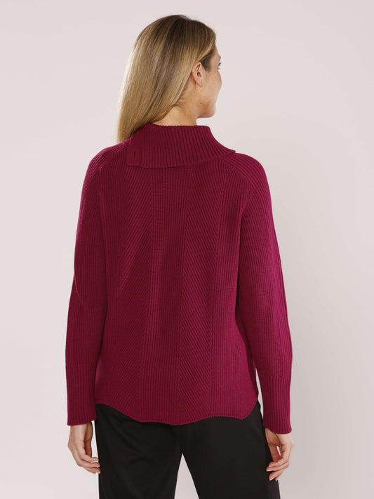 Pullover mit Rollkragen und Strukturmuster
