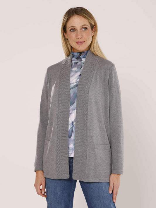 Strickjacke mit Schalkragen und Taschen