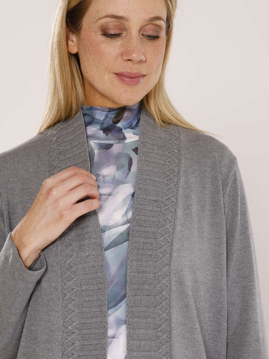 Strickjacke mit Schalkragen und Taschen