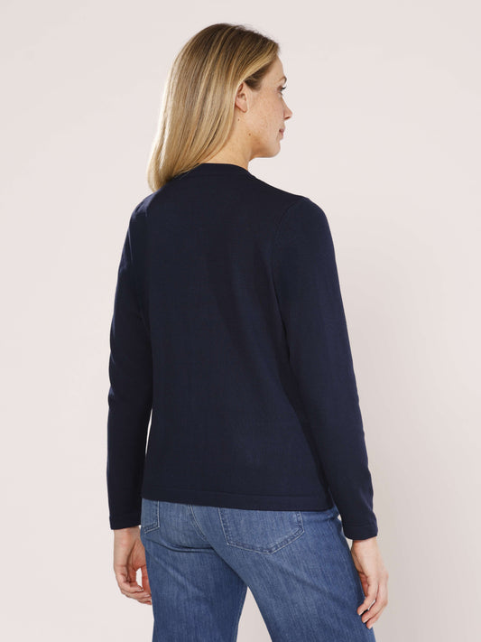 Strickjacke mit Rundhals und Knöpfen