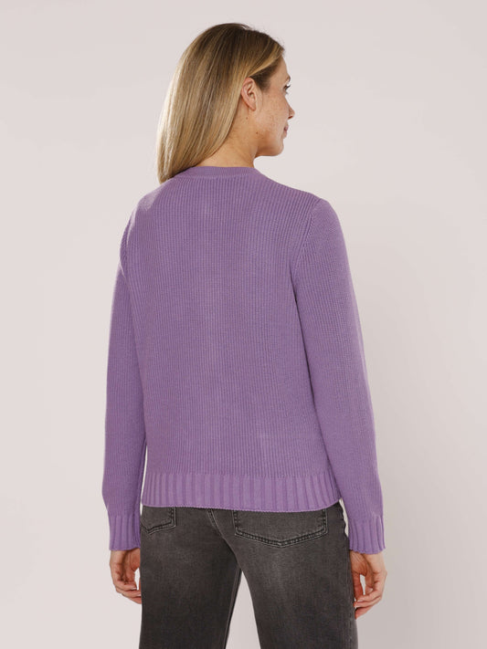 Strickjacke mit Rundhals und Taschen
