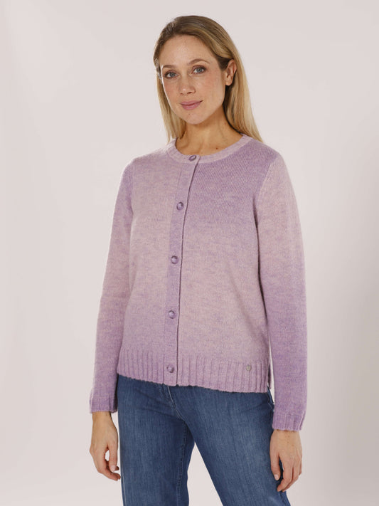 Strickjacke mit Rundhals und Knöpfen