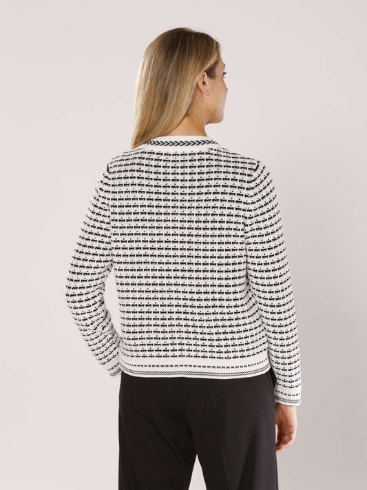 Strickjacke mit Rundhals und Knöpfen