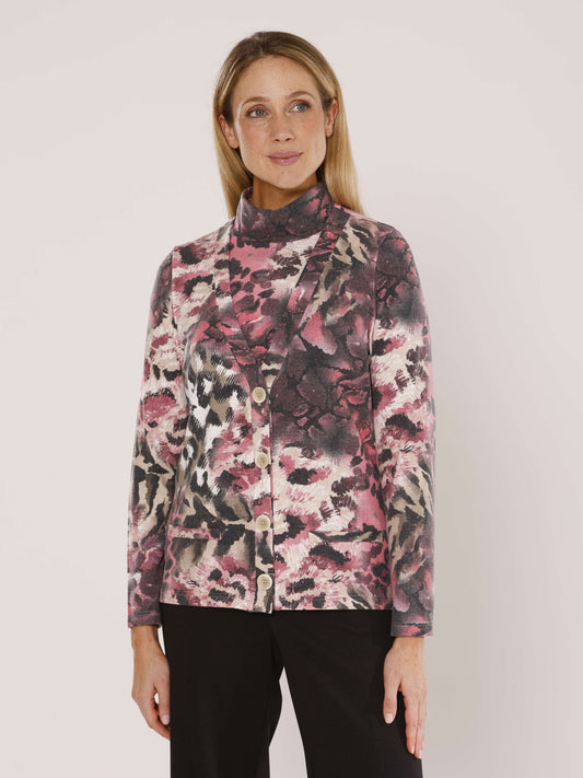 Strickjacke mit V-Ausschnitt und Knöpfen