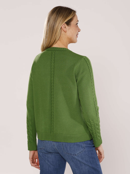 Strickjacke mit Rundhals und Knöpfen
