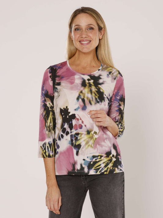 T-Shirt Rundhals Alloverdruck