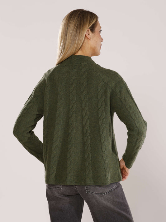 Raglanpullover mit Kelchkragen