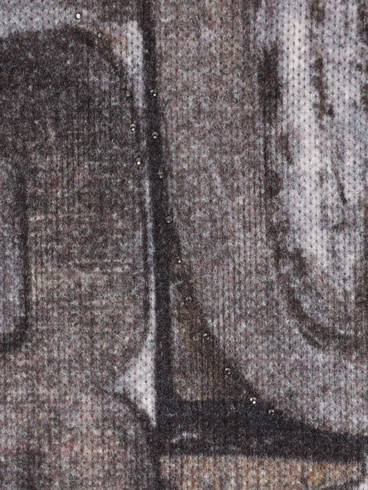 Pullover mit V-Ausschnitt und Alloverdruck