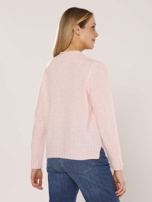 Strickjacke mit Rundhals und Knöpfen