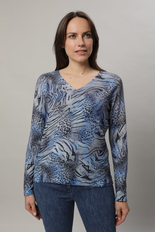 Pullover mit Alloverdruck