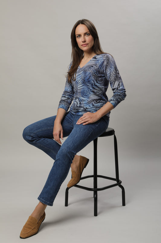 Pullover mit Alloverdruck