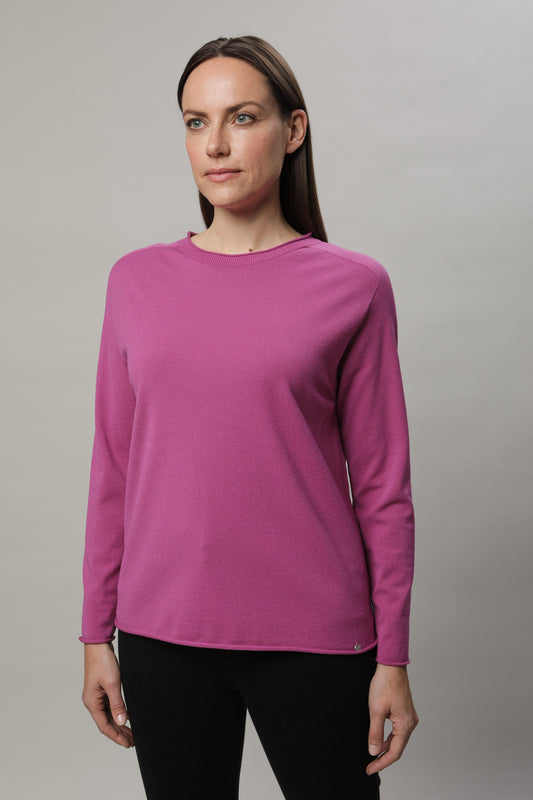 Raglan-Pullover mit Rundhals