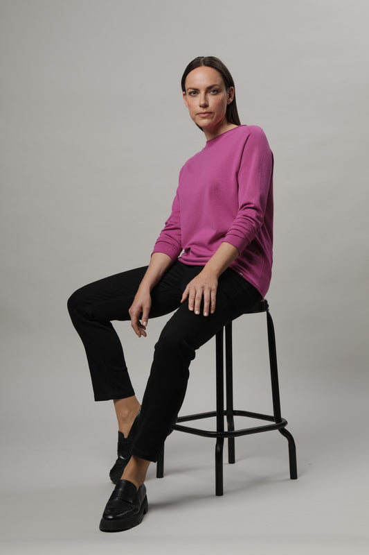 Raglan-Pullover mit Rundhals