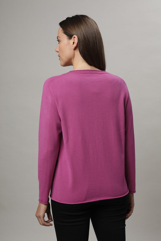 Raglan-Pullover mit Rundhals