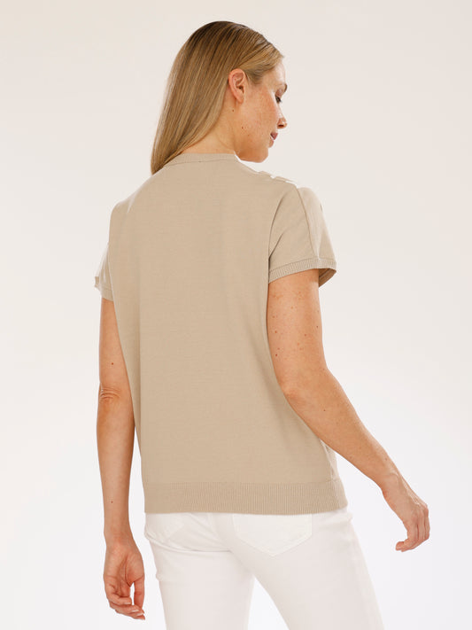 Pullover mit V-Ausschnitt und Streifen