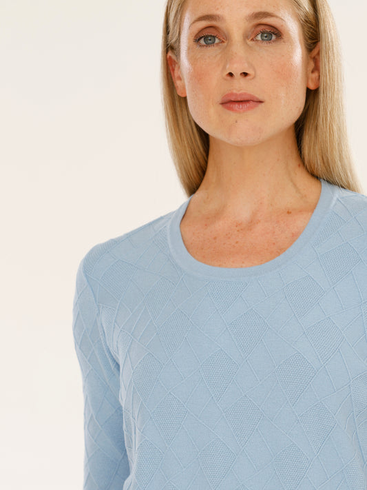 Pullover mit Rundhals und 1/2 Arm