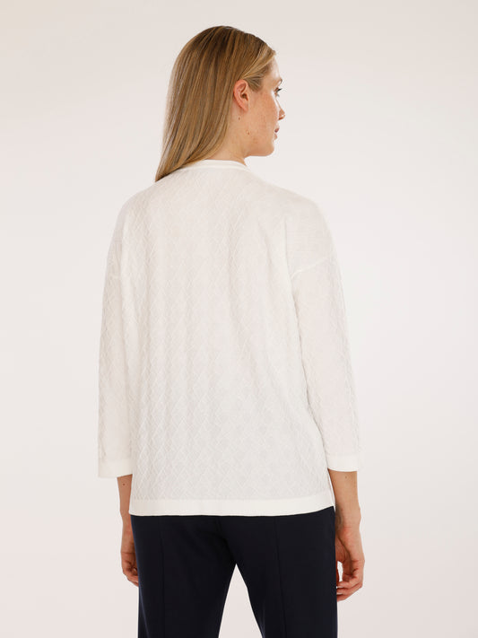 Pullover mit V-Ausschnitt und 3/4 Arm